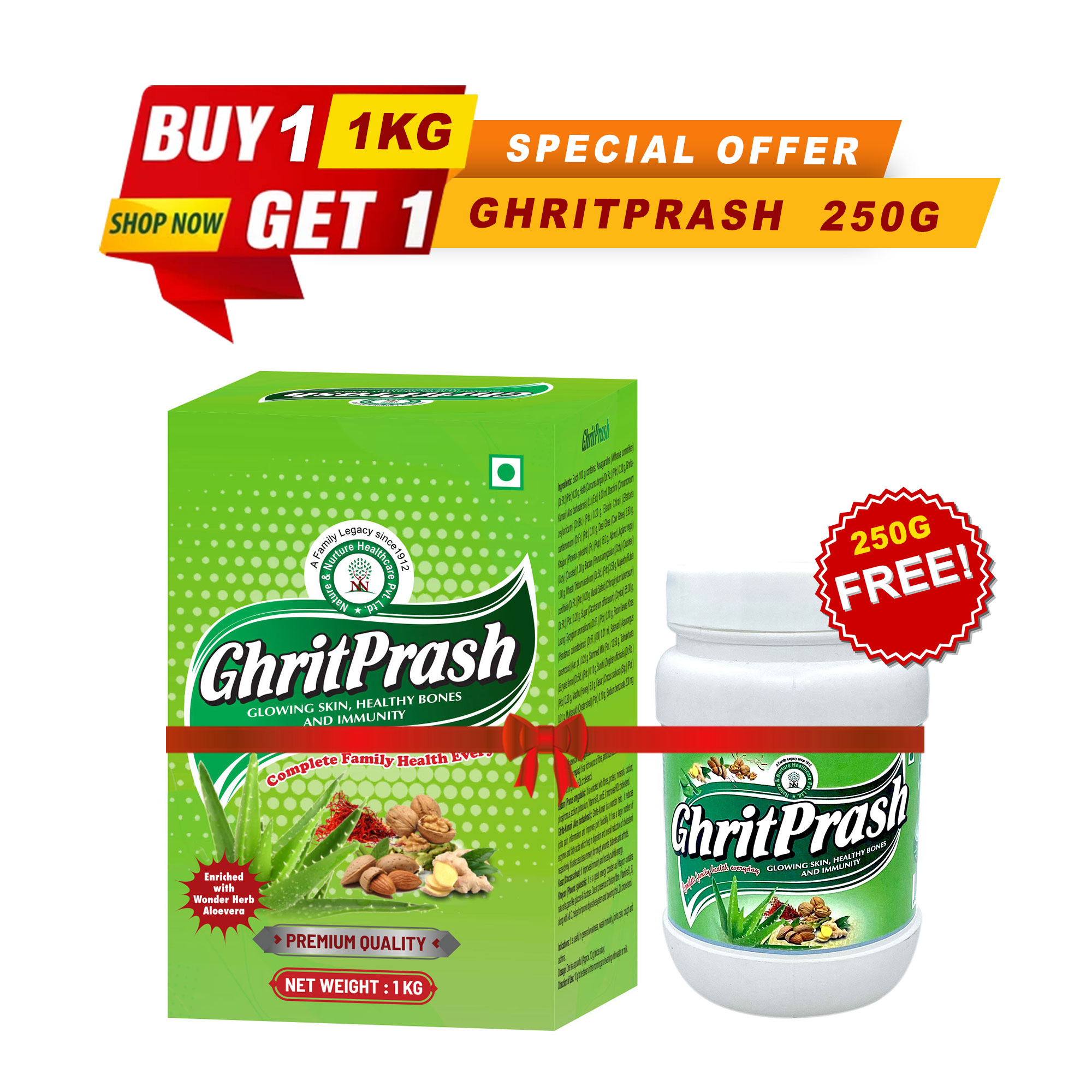 BUY 1 KG GHRITPRASH GET 250G GHRITPRASH FREE