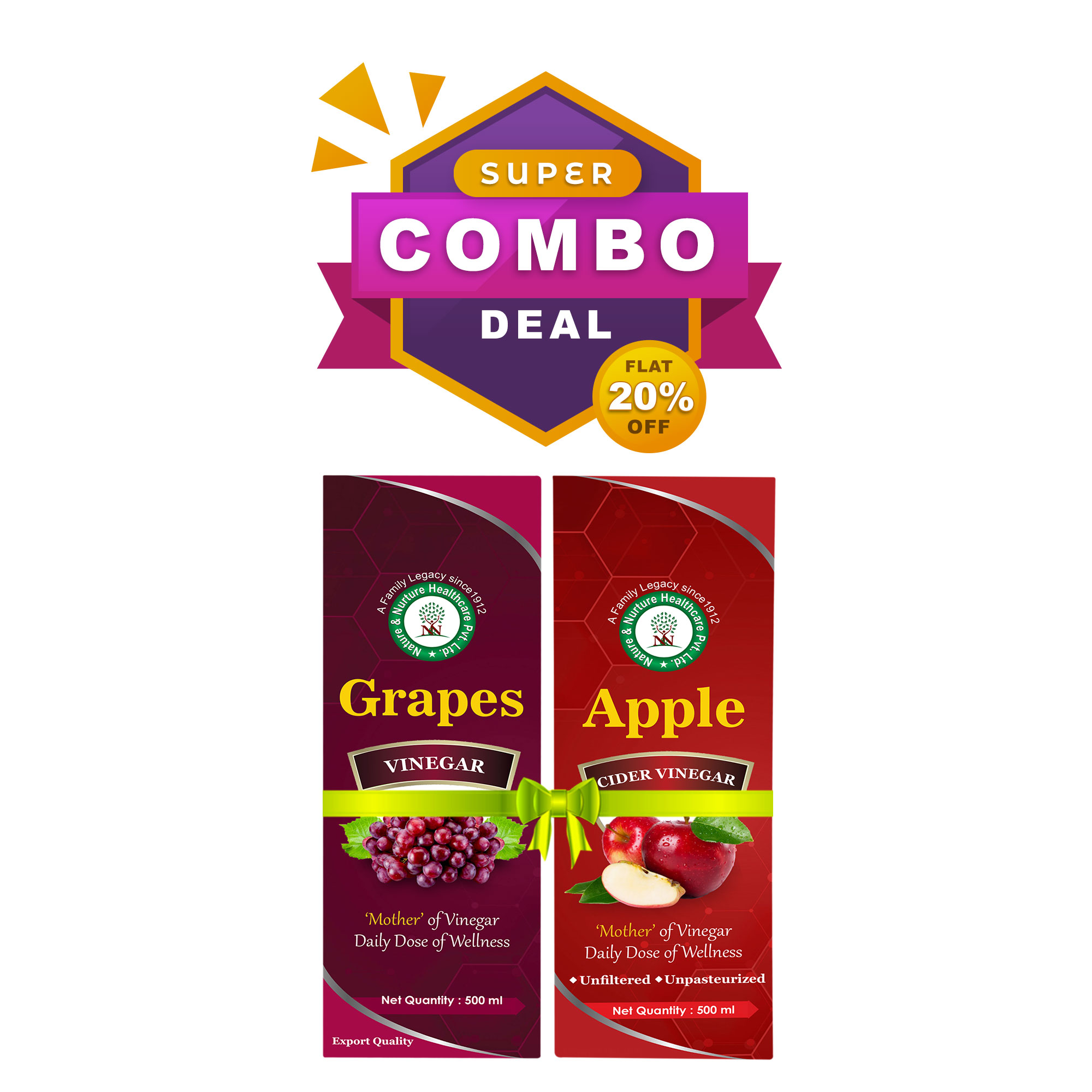 SUPER COMBO | GRAPES VINEGAR & APPLE CIDER VINEGAR