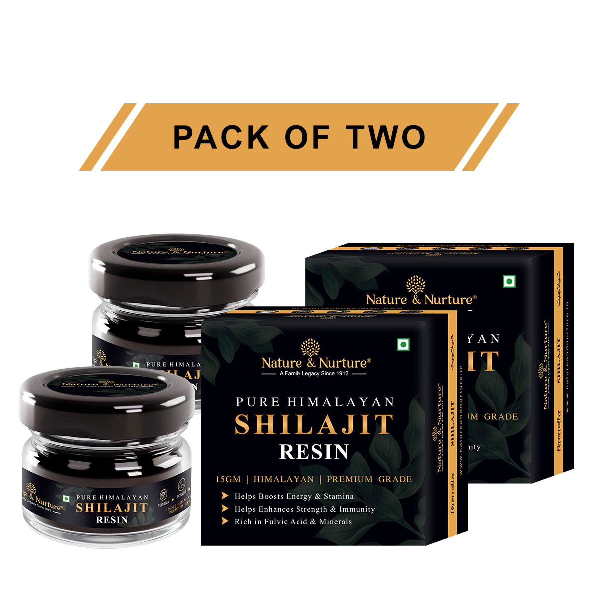 PURE HIMALAYAN SHILAJIT RESIN -15 GM (PACK OF 2)